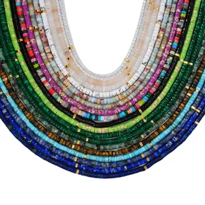 Mode lebhafte natürliche Tigerauge Stein Maillard Wind bunte Perlen Halskette für Frauen Schmuck angepasst