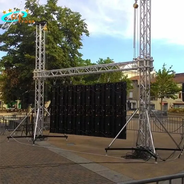 Rental LED Screen Truss Aluminum Stage Outdoor Truss Events LED Display Adjustable Lifting System