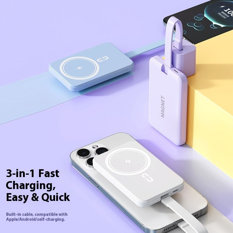 10,000mAh Wireless Magsafe Compatible Portable Power Bank Charger - Image 2