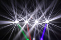 Equipo Profesional para Discotecas, Luz LED de 4 Haces y 4 Efectos Wash Ball de 12W RGBW, Control DMX512/Activación por Sonido, Clasificación IP33, 2 Ángulos de Haz