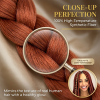 Extension Capillaire Tressée Fujia Africaine Couleur Pure 165g 82 Pouces en Fibre Synthétique Ultra Expression Résistante à la Chaleur