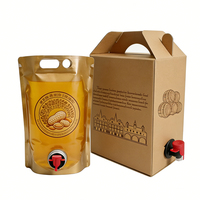 Sacs à eau de camping grand format pour l'extérieur, sacs de rangement pratiques pour le voyage, grande capacité 5L, poche à bec verseur sans BPA pour liquides, sacs et boîte pour huile d'arachide et eau