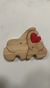 Rompecabezas de madera de la familia de osos personalizado grabado gratis Regalo de Cumpleaños de Navidad escultura de nombre de familia 2-7 nombres decoración de escritorio - Product Image 6