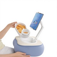 Support de tablette ergonomique Saiji, flexible, pour plateau à collation, rotation réglable à 360°, support pour téléphones et tablettes de 4,7 à 12,9 pouces, lavable