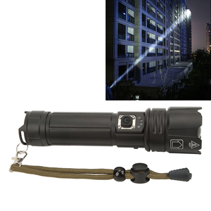 Lampe torche LED tactique rechargeable USB longue portée 2000 lumens, corps en aluminium puissant, étanche, vente en gros - Product Image 3