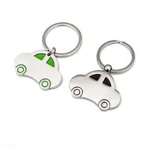 Porte-clés de voiture en métal tendance avec logo personnalisé Cadeaux artisanaux Porte-clés vierges Porte-clés en métal souriant