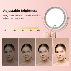 Espejo de Maquillaje Compacto con Aumento de 7X, Espejo de Vanidad LED de Doble Cara con Acabado Cromado, Versátil para un Cuidado de la Piel y Maquillaje Precisos - Product Image 4