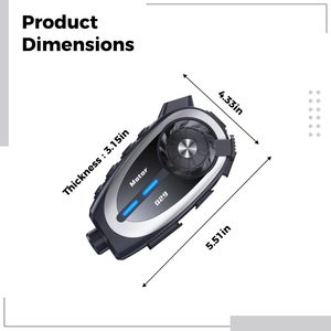 Casque de moto avec interphone CE Q29 avec 120 °   Caméra grand angle 1080P, enregistreur en boucle, transfert WIFI sur téléphone, écouteurs Bluetooth - Product Image 6