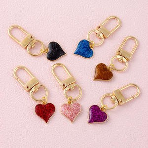 Nuevo Llavero Creativo con Corazón Brillante y Cierre Dorado, Amuleto <span class=keywords><strong>de</strong></span> <span class=keywords><strong>Amor</strong></span> Brillante para Bolsos, Llaves, Regalos <span class=keywords><strong>de</strong></span> San Valentín - Product Image 3