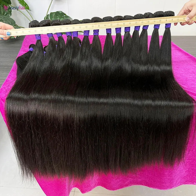 Cheveux vierges bruts brésiliens indiens vietnamiens de 10A 12A vendeur de marque privée 100% paquets de tissages de cheveux humains à cuticule alignée