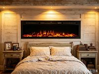 Cheminées électriques modernes autoportantes en acier inoxydable avec LED décoratives, pour hôtel et maison, avec télécommande et personnalisation intégrée