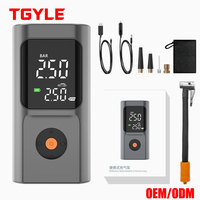 Compresseur d'air portable mini pour voiture, gonfleur de pneus numérique 12V ABS rechargeable, manomètre 150 PSI