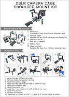 D221 — nouveau système de stabilisateur de caméra, Kit pour film, plate-forme, Support d'entraînement, Cage, boîte mate, mise au point