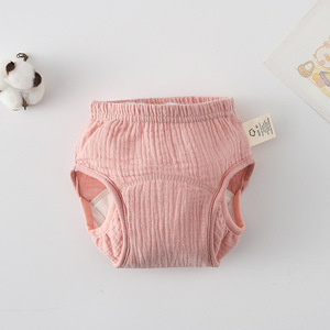 Pantalones de entrenamiento absorbentes suaves de algodón orgánico para niños pequeños para ir al baño, ropa interior de entrenamiento para bebés - Product Image 1
