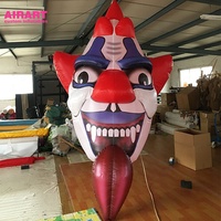Têtes de clown gonflables LED sur le thème d'Halloween à suspendre à l'intérieur des bars