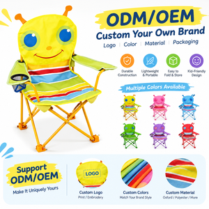<span class=keywords><strong>Chaise</strong></span> pliante pour enfants à motif d'ours de dessin animé très attrayante, mobilier d'extérieur, siège auto portable avec dossier, sans matériau - Product Image 4