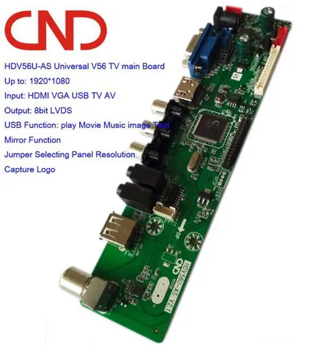 HDV56U-AS V2.1 универсальная ЖК-материнская плата tv для FHD TFT-экрана 1920x1080 sam sung