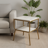 Table basse personnalisée en fer forgé de luxe pour salon