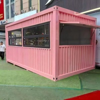 Tienda Modular Personalizable en Contenedor, Cafetería Móvil, Barra Desmontable, Quiosco Prefabricado para Comercio en la Calle