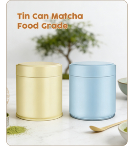 Barattolo di Latta Rotondo Ermetico da 300g per Confezionamento Tè, Stampa Personalizzata, Contenitore in Metallo per Tè e Polvere di Matcha 	 Sigillante per lattine - Product Image 3
