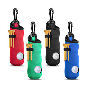 Prix d'usine, accessoires de golf sur mesure, porte-balles de golf 3 emplacements avec porte-tee, pochette en néoprène pour balles de golf avec clip - Product Image 1