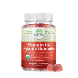 Gomas de vitamina D para adultos mais vendidas, gomas diárias de suporte imunológico com vitamina D3 vegana para adultos, bem-estar