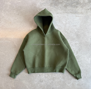 Felpa gonfia in cotone 100 con Logo personalizzato 320 - 500gsm in pile largo e ampio maglione da <span class=keywords><strong>uomo</strong></span> con cappuccio per Sprint e inverno - Product Image 2