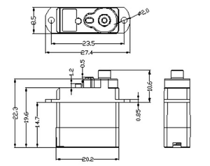 Moteur miniature numérique léger PDI-D56MG 1,2 kg 0,09 sec 5,6 g pour accessoires et pièces de modèles RC et drones - Product Image 6