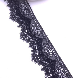 Accesorios de Encaje Guipur de Lujo de Alta Calidad, Collar de Poliéster Negro, Bordado de Encaje Francés - Product Image 6