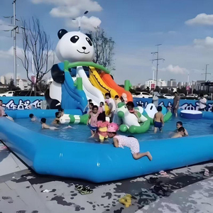 Tobogán Acuático Inflable de Grado Comercial Hualong con Temática de <span class=keywords><strong>Bob</strong></span> <span class=keywords><strong>Esponja</strong></span>, con Piscina, Rayas Rosas y Blancas, para Niños, <span class=keywords><strong>Parque</strong></span> Acuático de Verano - Product Image 2