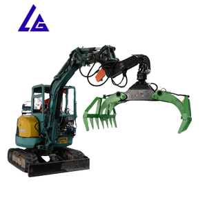 Rotator <span class=keywords><strong>Crane</strong></span> Grapple Agricultural Log Grab Doppel funktions greifer mit Rechen baugruppe - Product Image 1
