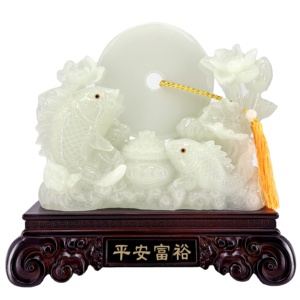 Invitante ricchezza e <span class=keywords><strong>pace</strong></span> benessere <span class=keywords><strong>pace</strong></span> pulsante ornamenti di pesce casa soggiorno esposizione arredi regalo Business ornamenti - Product Image 1