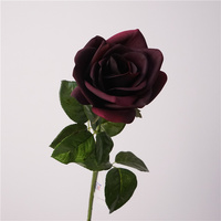 Echt Aussehende Einzelne Weiße Seidenrosen Künstliche Latex-Blumen für Hochzeit Ostern Weihnachtsdekoration