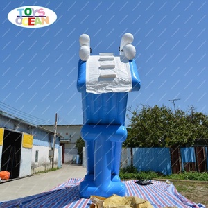 Toboggan aquatique gonflable en PVC bleu et blanc pour bateau/yacht et piscine extérieure, capacité maximale 500 kg, 5 à 10 passagers - Product Image 5