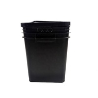 Gqs carrés avec couvercle, peinture rectangulaire en plastique, baril carrés de 18 litres, pour la peinture
