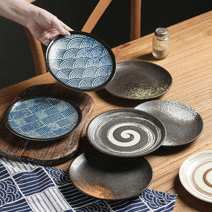 Platos Hondos Redondos de Cerámica Estilo Occidental para Restaurante, 7 Pulgadas, Vajilla Japonesa de Cerámica para Postres y Filetes - Product Image 2