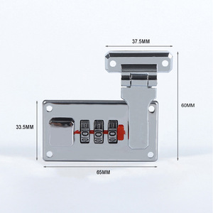 3 chữ số kết hợp hành lý ổ khóa hộp cứng với mật khẩu khóa 3 chữ số khóa vuông kết hợp khóa phần cứng cung cấp bán buôn - Product Image 1