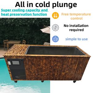 Bain de glace en bois thermo portable en acier inoxydable d'usine OEM/ODM pour jambe pied corps cou <span class=keywords><strong>bras</strong></span> récupération froid <span class=keywords><strong>plongeant</strong></span> refroidisseur - Product Image 2