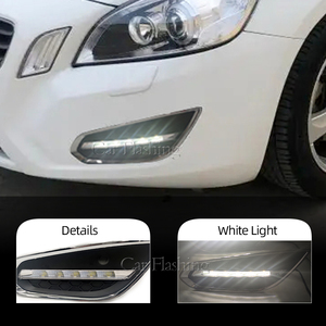 ไฟเดย์ไลท์ <span class=keywords><strong>DRL</strong></span> สำหรับรถยนต์วอลโว่ <span class=keywords><strong>S60</strong></span> ปี 2009 2010 2011 2012 2013 ไฟ LED สำหรับวิ่งกลางวัน พร้อมฝาครอบไฟตัดหมอก - Product Image 2