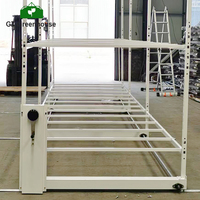 GT 4x8 pieds, supports de culture verticaux coulissants à Double étage pour l'agriculture en intérieur, plateaux de plantation à flux et Ebb