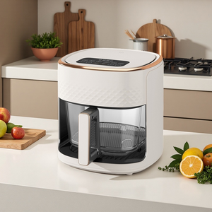 Freidora <span class=keywords><strong>de</strong></span> aire eléctrica inteligente, tostador Visual <span class=keywords><strong>de</strong></span> vidrio <span class=keywords><strong>de</strong></span> 4.5L, Popular, venta al por mayor - Product Image 3