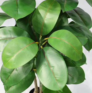 Plante artificielle réaliste en chêne vert d'intérieur, arbre en plastique vert, <span class=keywords><strong>ficus</strong></span> tropical - Product Image 4