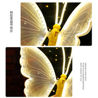 Ornement de Noël en forme de papillon lumineux 3D, pendentif suspendu pour arbre de Noël et décoration de scène