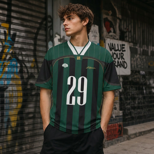 Camiseta de Fútbol Personalizada al por Mayor, Camiseta de Fútbol Sublimada de Alta Calidad, Transpirable, de Secado Rápido, con Logotipo Personalizado, Número, Nombre del Equipo, Partido - Product Image 5