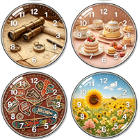 Horloge murale Art Déco en verre trempé, design moderne et créatif, silencieuse, à piles, pour salon, service personnalisé