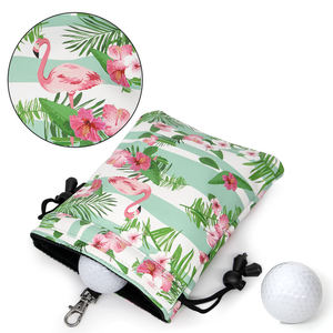 Sac d'accessoires de golf personnalisé en cuir PU imperméable, grande capacité, avec cordon de serrage, pochette pour objets de valeur de golf - Product Image 3