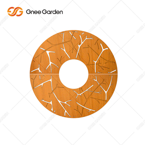 Outdoor Corten Steel Tree Grates-Rustic Contemporary Design for Apartment Park Villa Walkways-Durable Anti-Corrosion Floor <b>Grids</b> - Product Image 2
