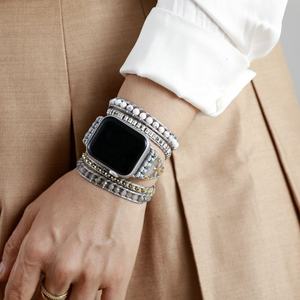 สายนาฬิกาหินแท้ Lapis Lazuli สำหรับ <span class=keywords><strong>Apple</strong></span> Series 8 7 6 41มม. 45มม. - Product Image 6