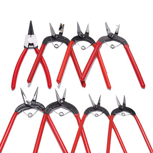 Jewelry Pliers <b>Set</b> 8pcs Red Handle Steel Multi Functional DIY Tools For Jewelry Making - Product Image 1