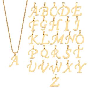 Pulseras Vintage Chapadas en Oro PVD de 18K Au750, Collares y Pulseras Personalizados de Acero Inoxidable con Letras de la A a la Z para Mujeres, Hombres y Niñas - Product Image 1